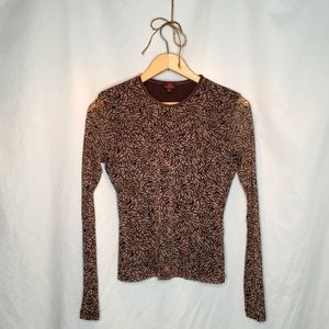 Vintage Danier Mesh Print Top
